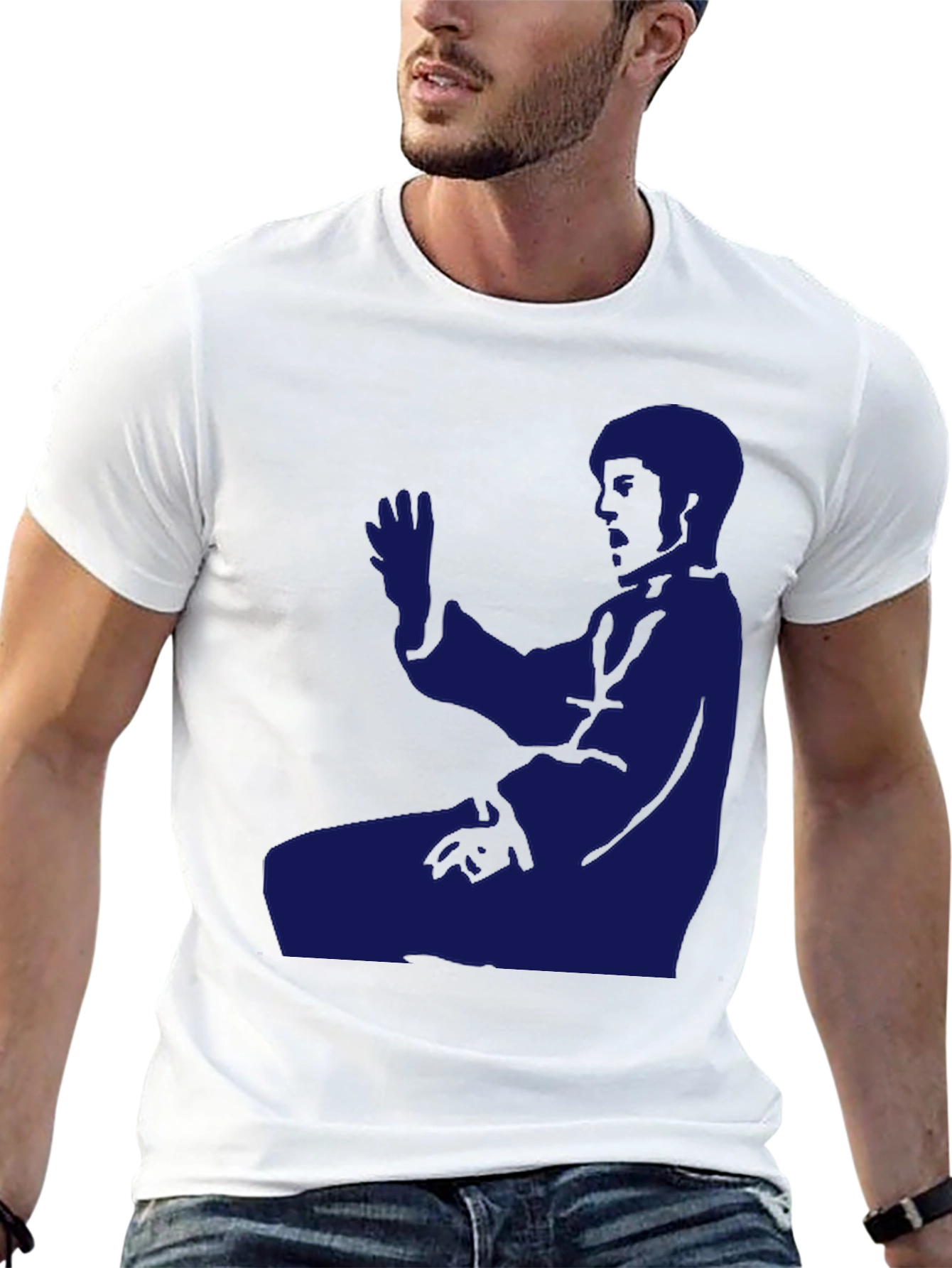 Martial Arts Silhouette T-Shirt - Black