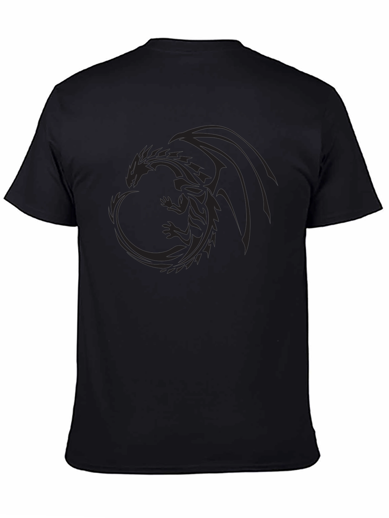 Black Dragon Graphic Tee - Mens Casual T-Shirt