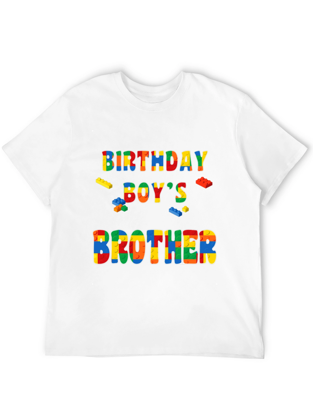 Birthday Boys Brother T-Shirt Lego Block Style