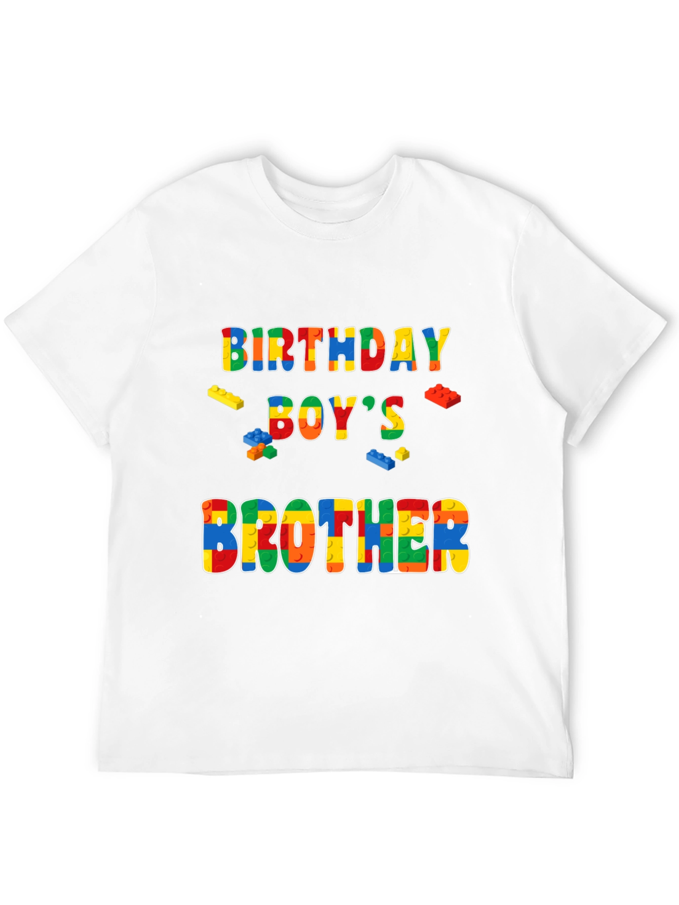 Birthday Boys Brother T-Shirt Lego Block Style