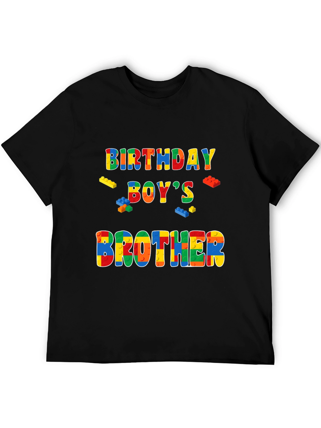 Birthday Boys Brother T-Shirt Lego Block Style
