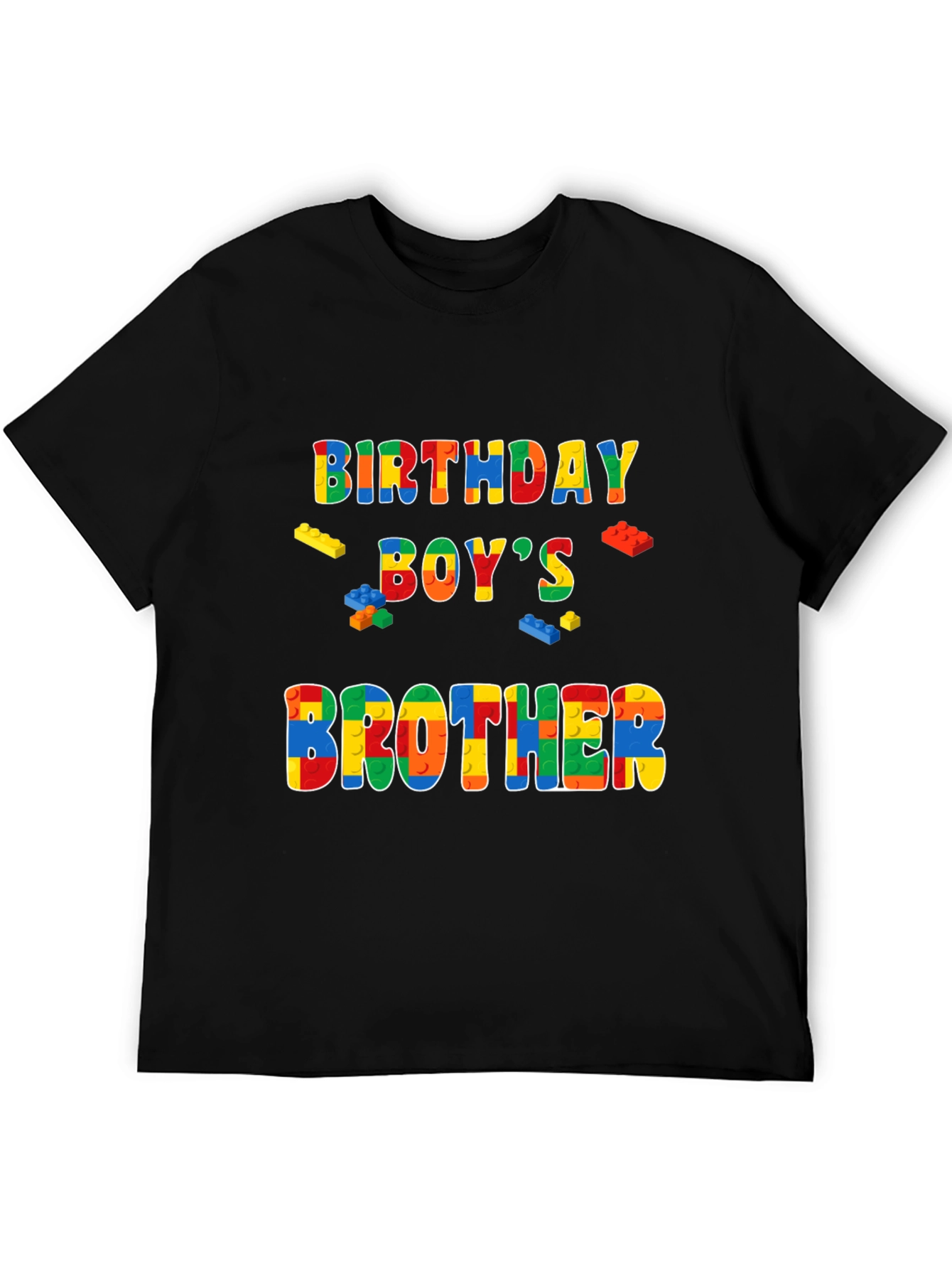 Birthday Boys Brother T-Shirt Lego Block Style