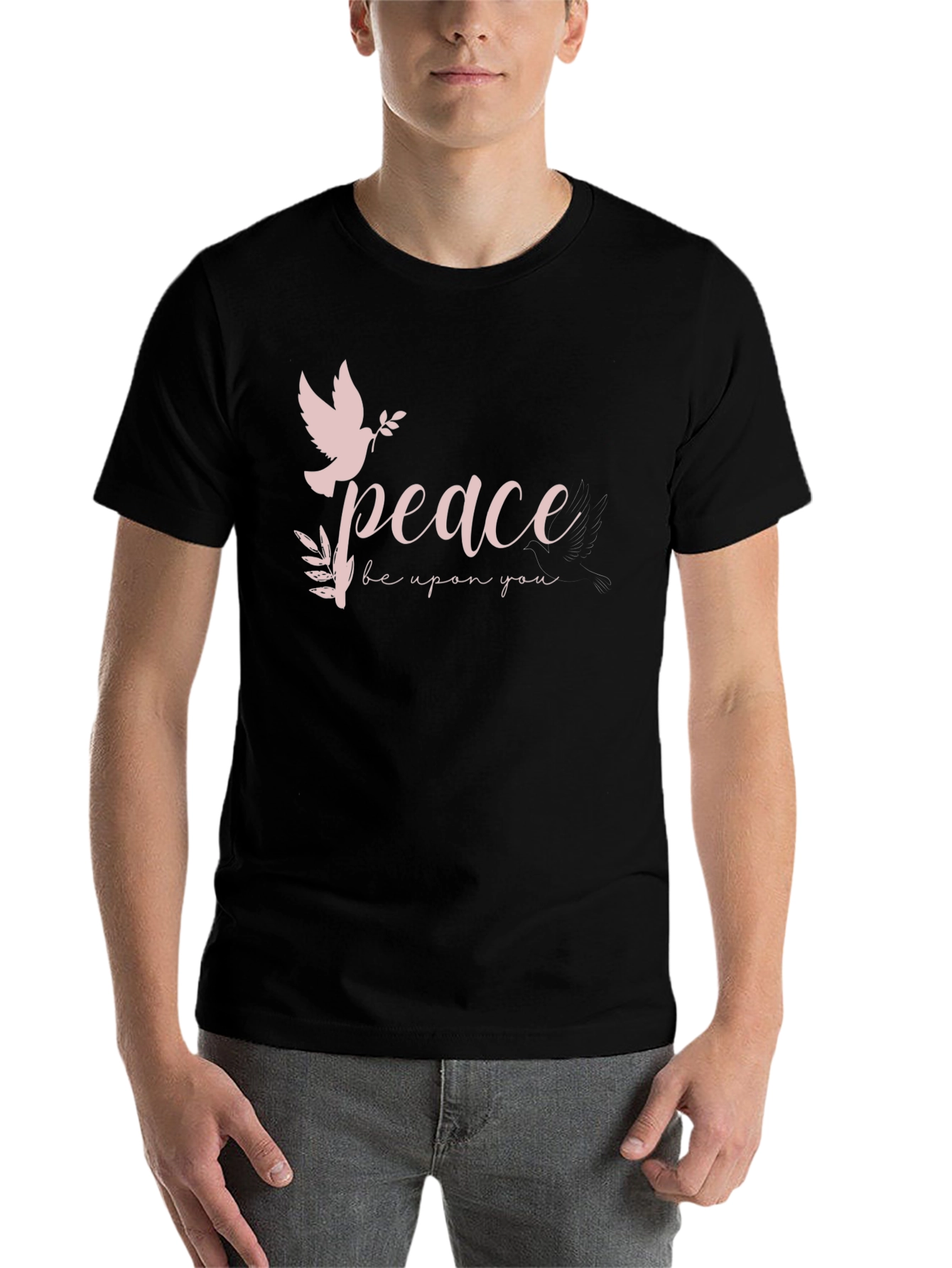 Peace Dove Graphic Black T-Shirt