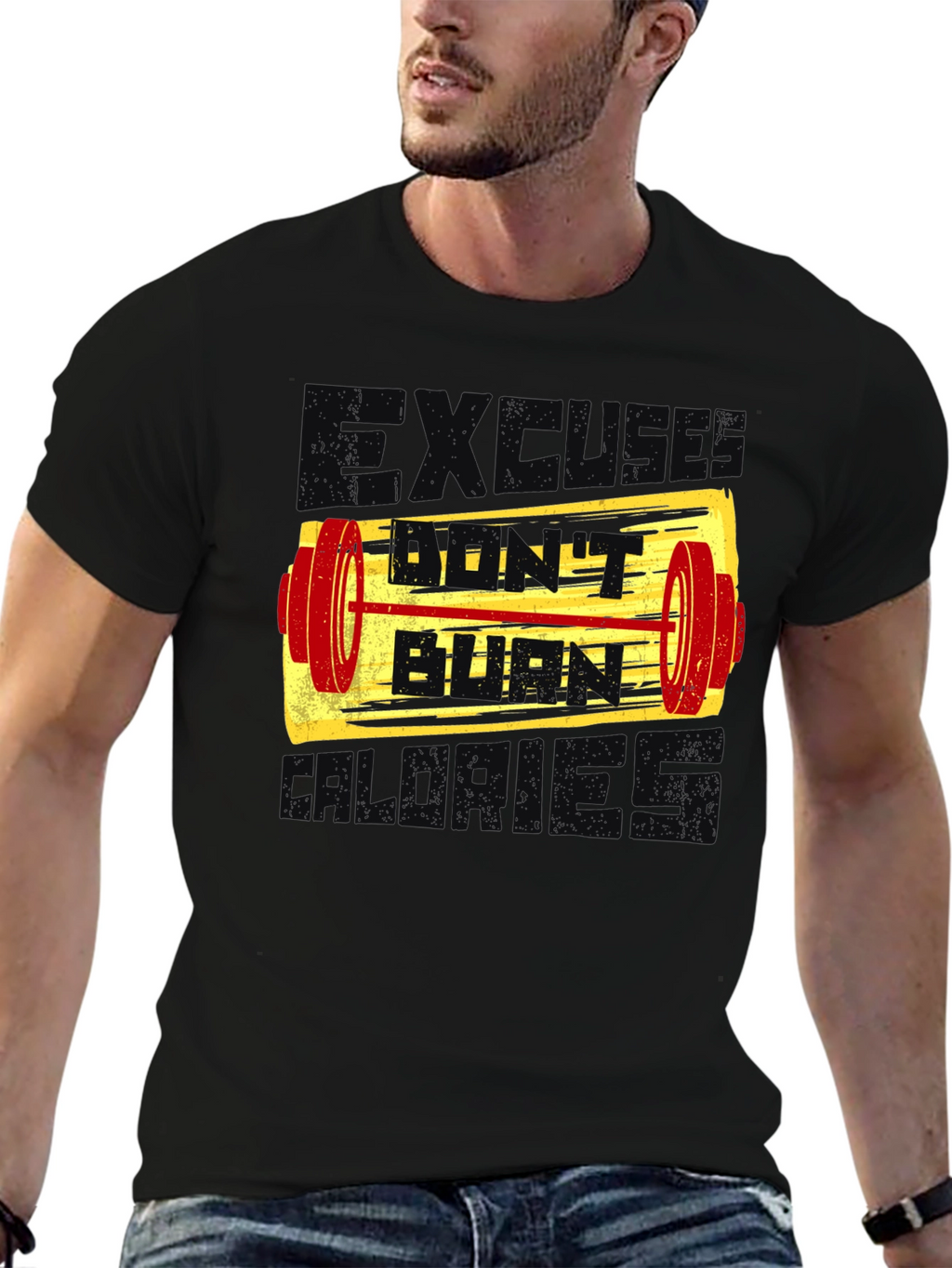 Burn Calories Graphic Tee - Fitness Motivation Shirt