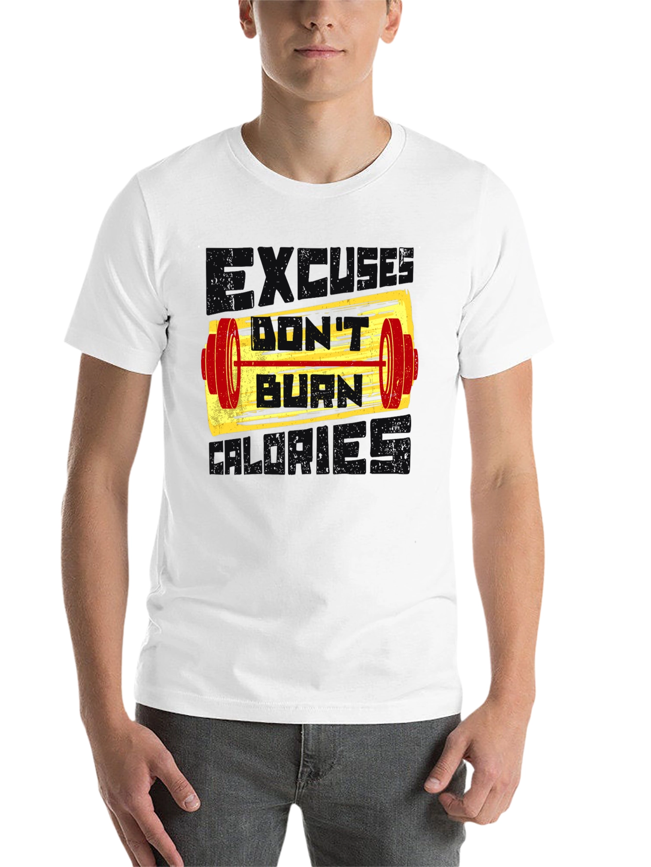 Burn Calories Graphic Tee - Fitness Motivation Shirt