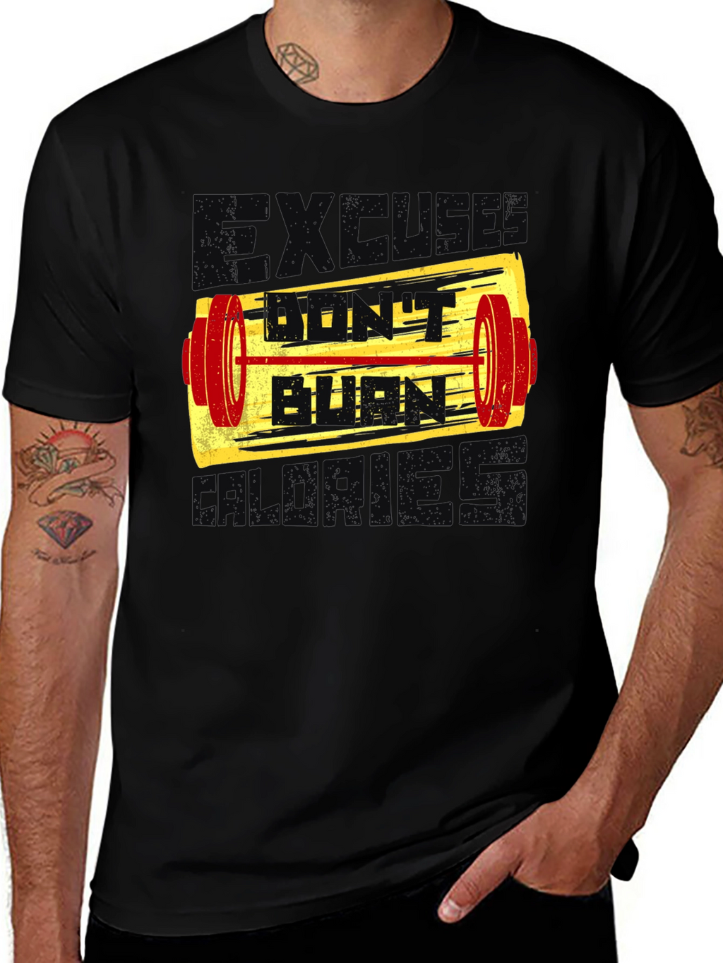 Burn Calories Graphic Tee - Fitness Motivation Shirt