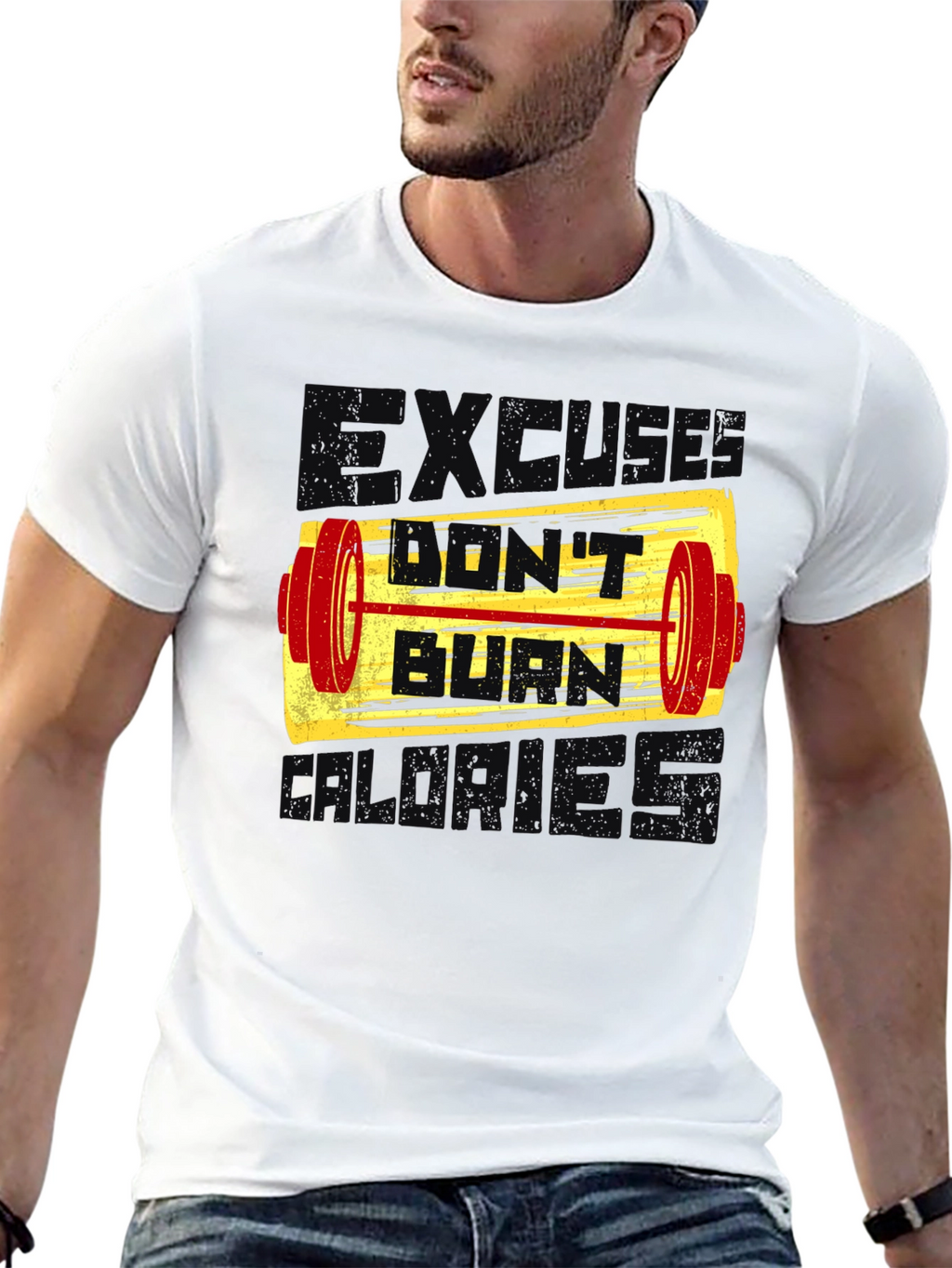 Burn Calories Graphic Tee - Fitness Motivation Shirt