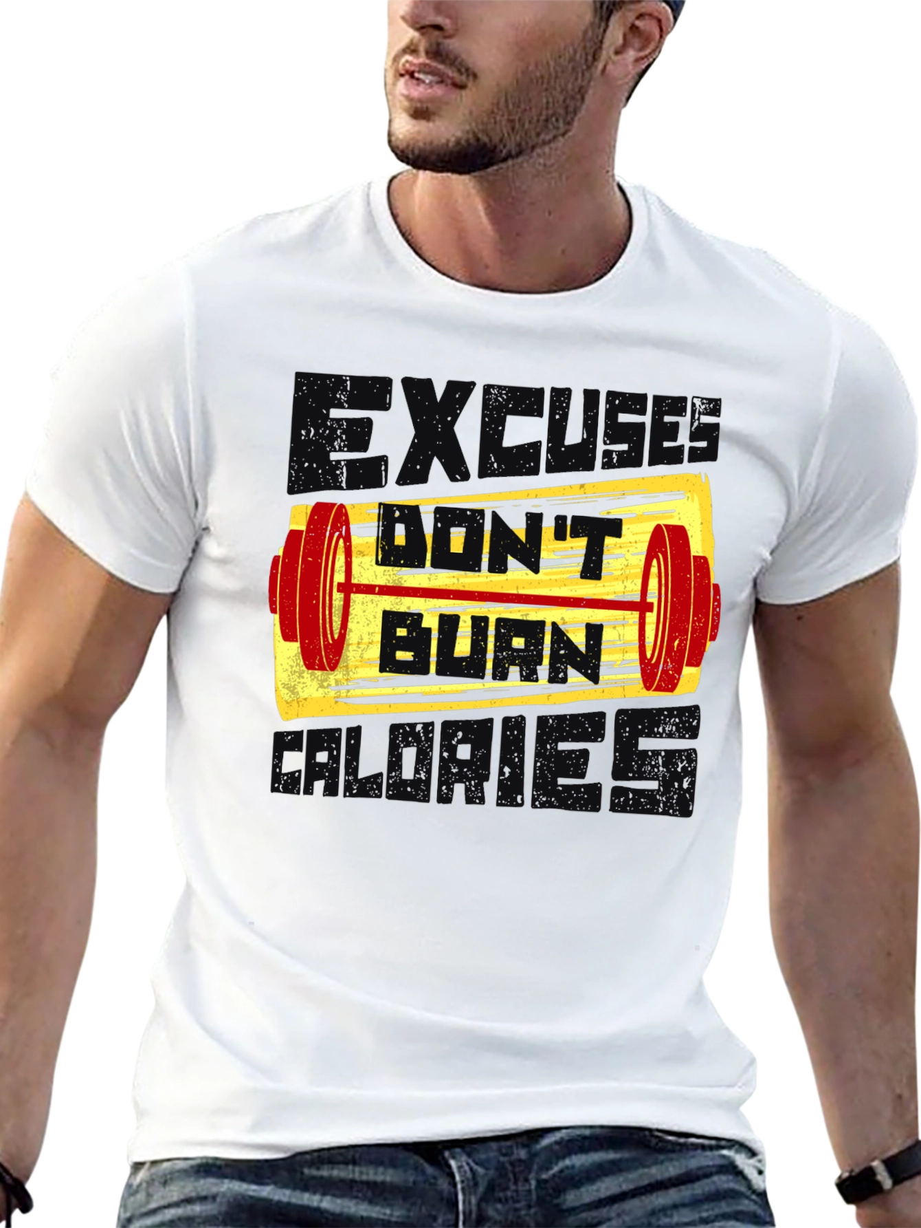 Burn Calories Graphic Tee - Fitness Motivation Shirt