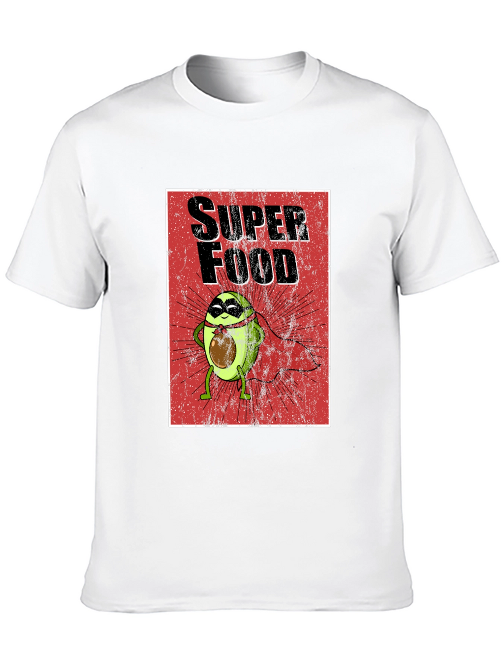 Superfood Avocado Superhero T-Shirt - Fun Graphic Tee
