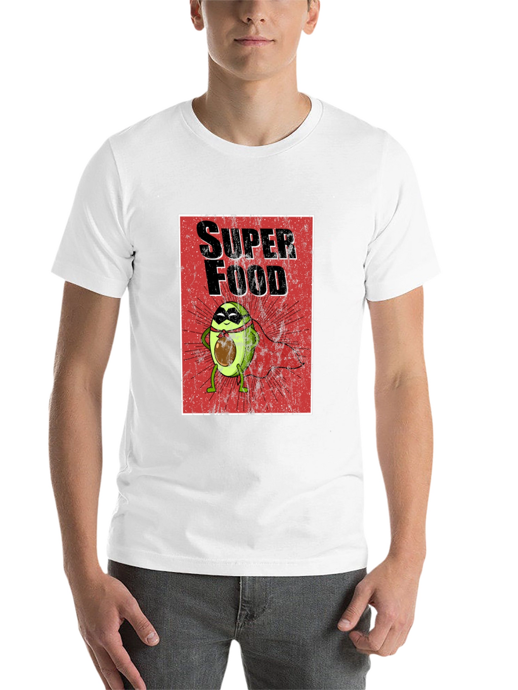 Superfood Avocado Superhero T-Shirt - Fun Graphic Tee