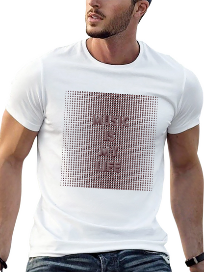 Music Is My Life Black Graphic T-Shirt
