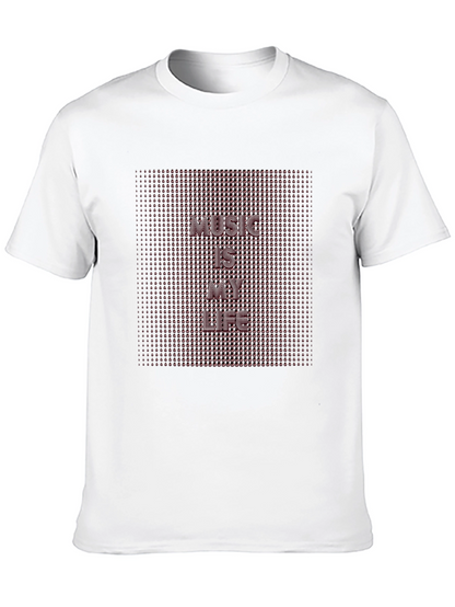 Music Is My Life Black Graphic T-Shirt