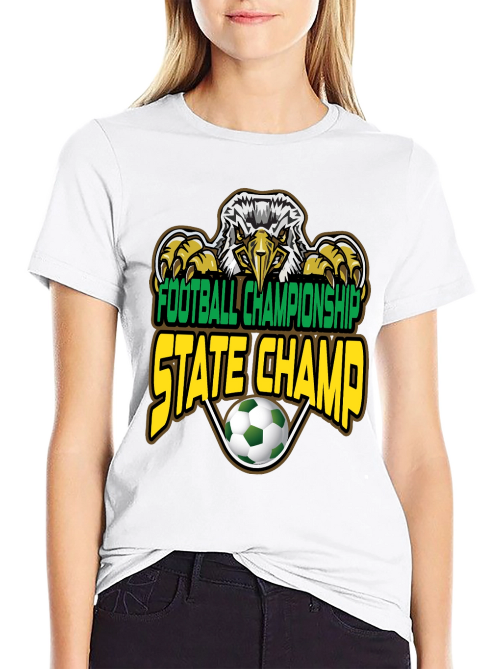 Football Championship State Champ Eagle T-Shirt