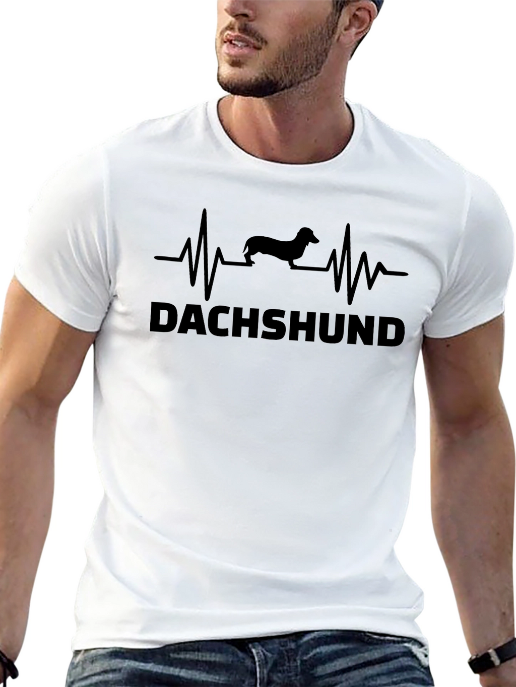 Dachshund Heartbeat T-Shirt - Dog Lover Tee