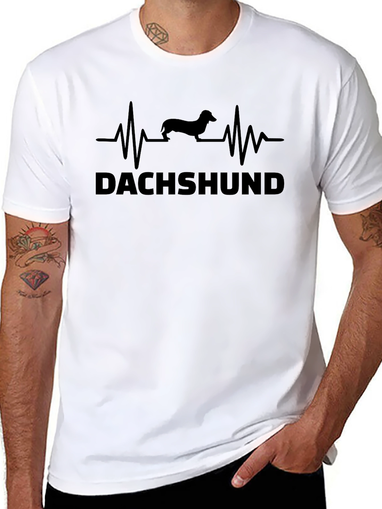 Dachshund Heartbeat T-Shirt - Dog Lover Tee