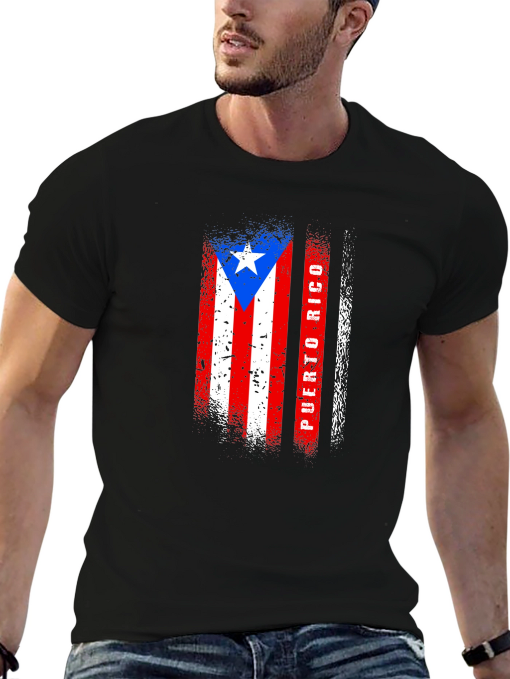 Puerto Rico Flag T-Shirt - Distressed Graphic Tee