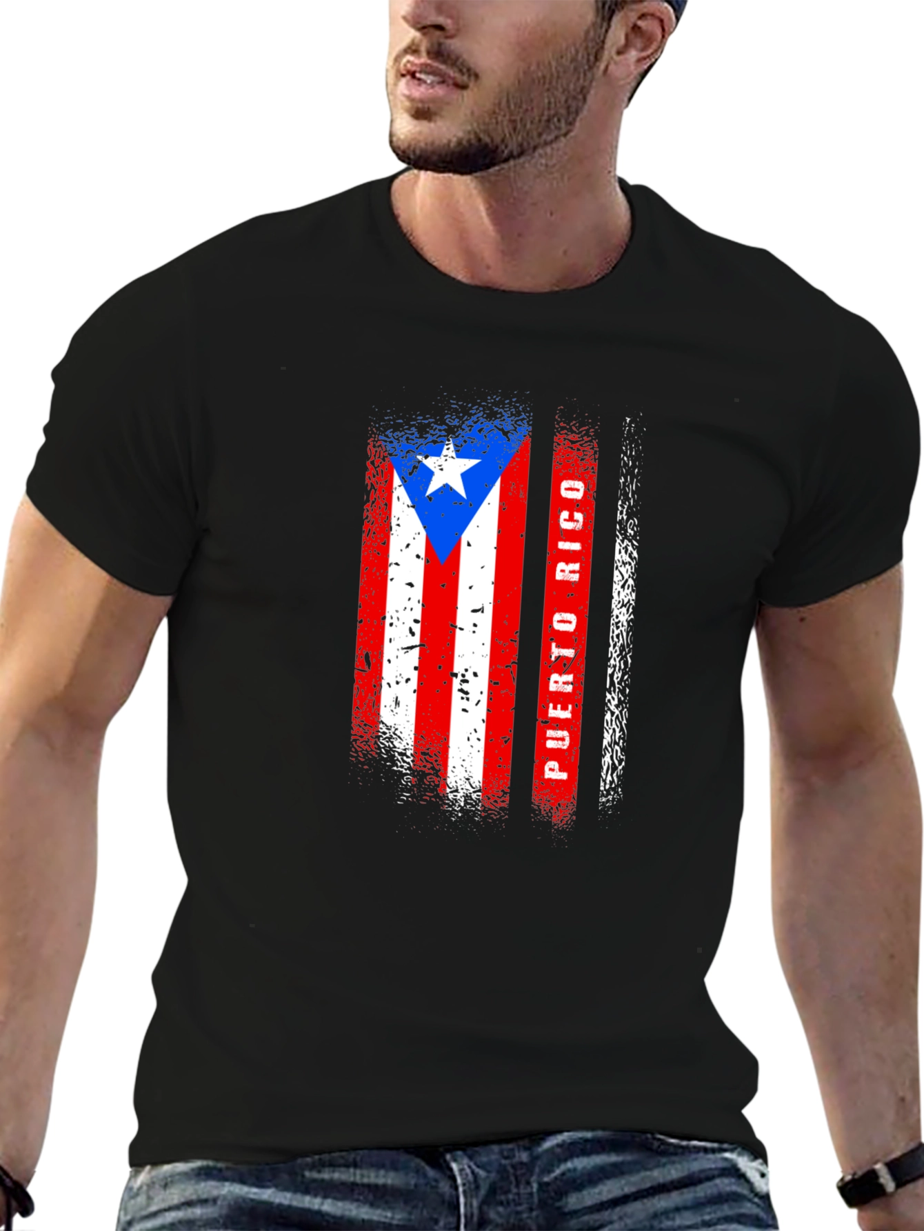 Puerto Rico Flag T-Shirt - Distressed Graphic Tee
