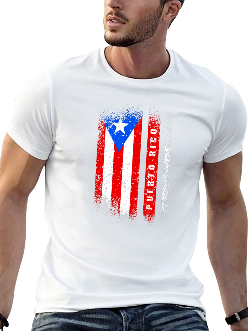 Puerto Rico Flag T-Shirt - Distressed Graphic Tee