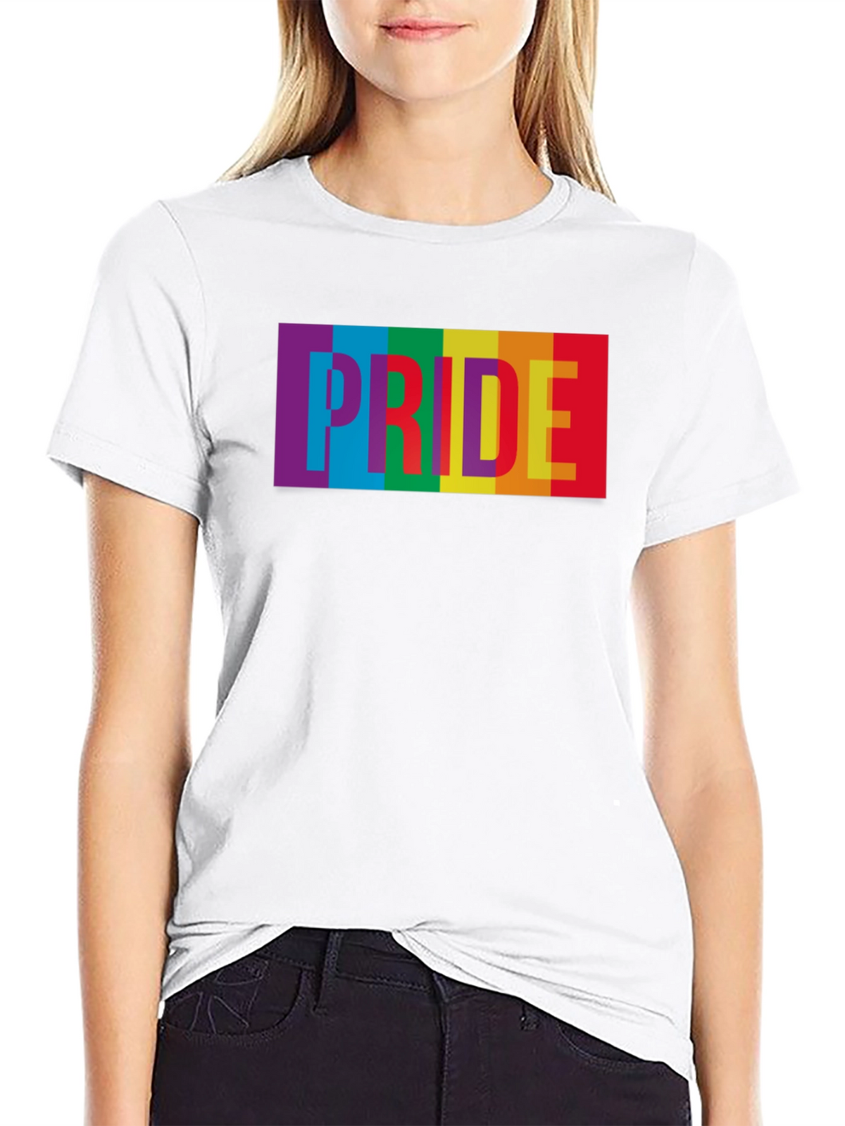 Pride Rainbow Graphic Tee - Soft Cotton Blend