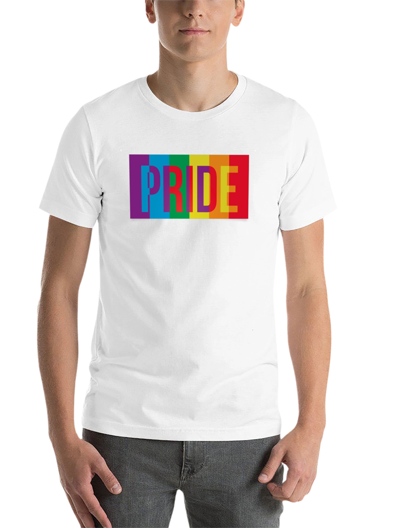 Pride Rainbow Graphic Tee - Soft Cotton Blend