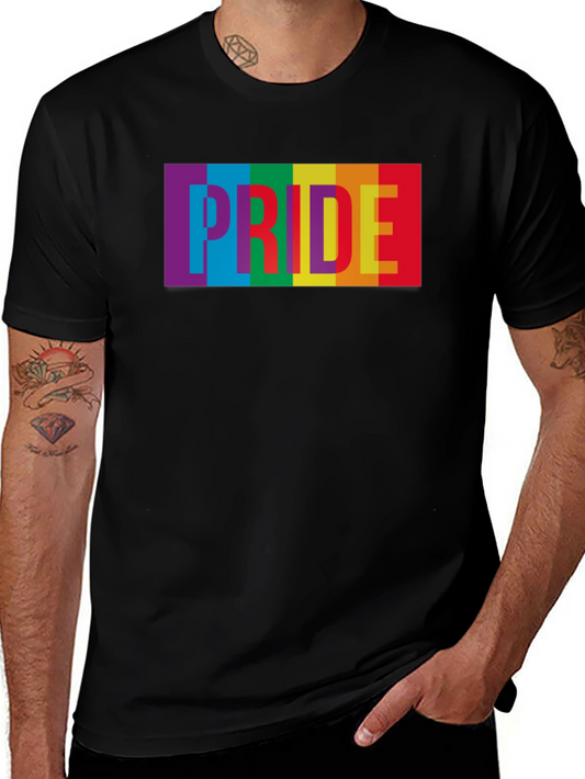 Pride Rainbow Graphic Tee - Soft Cotton Blend
