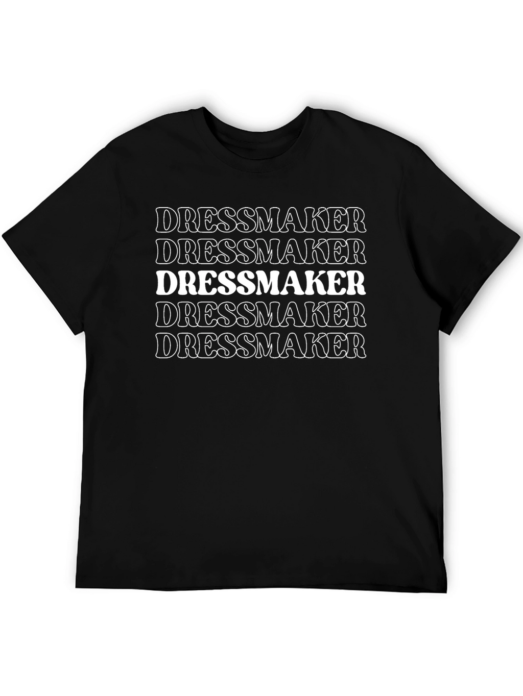 Dressmaker Graphic T-Shirt - Black Crew Neck Tee