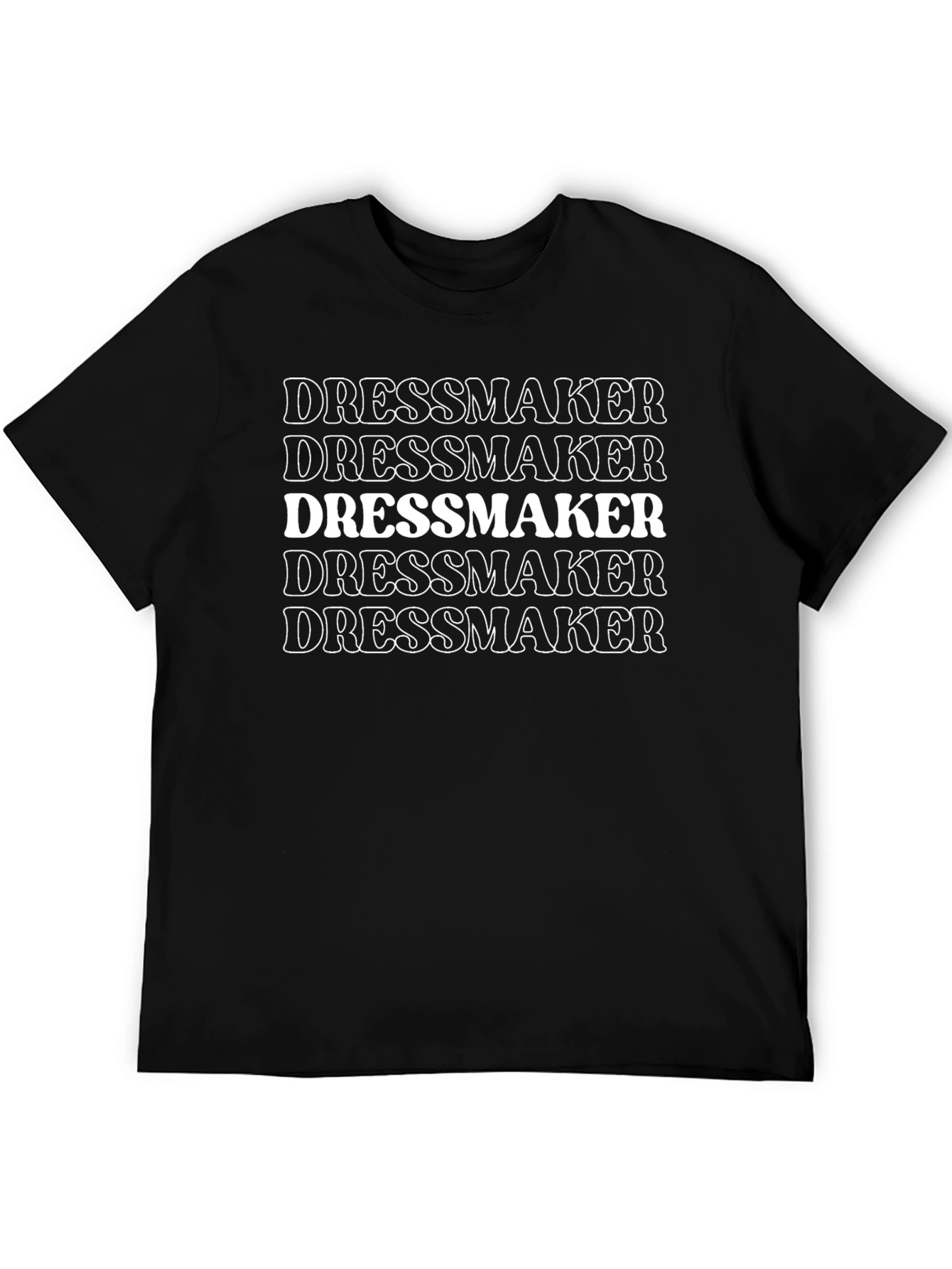 Dressmaker Graphic T-Shirt - Black Crew Neck Tee