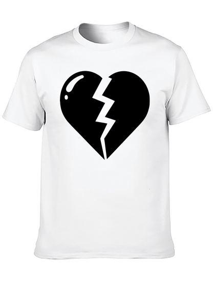 Broken Heart Black T-Shirt - Stylish Graphic Tee