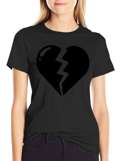 Broken Heart Black T-Shirt - Stylish Graphic Tee