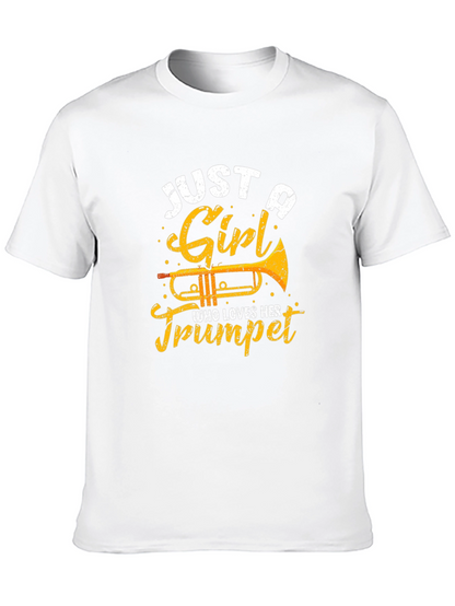 Just A Girl Who Loves Her Trumpet Black T-Shirt