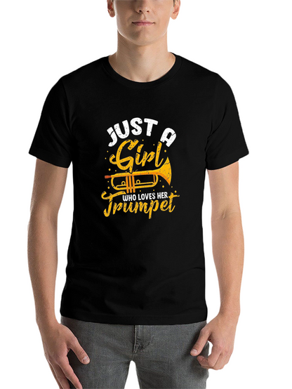 Just A Girl Who Loves Her Trumpet Black T-Shirt