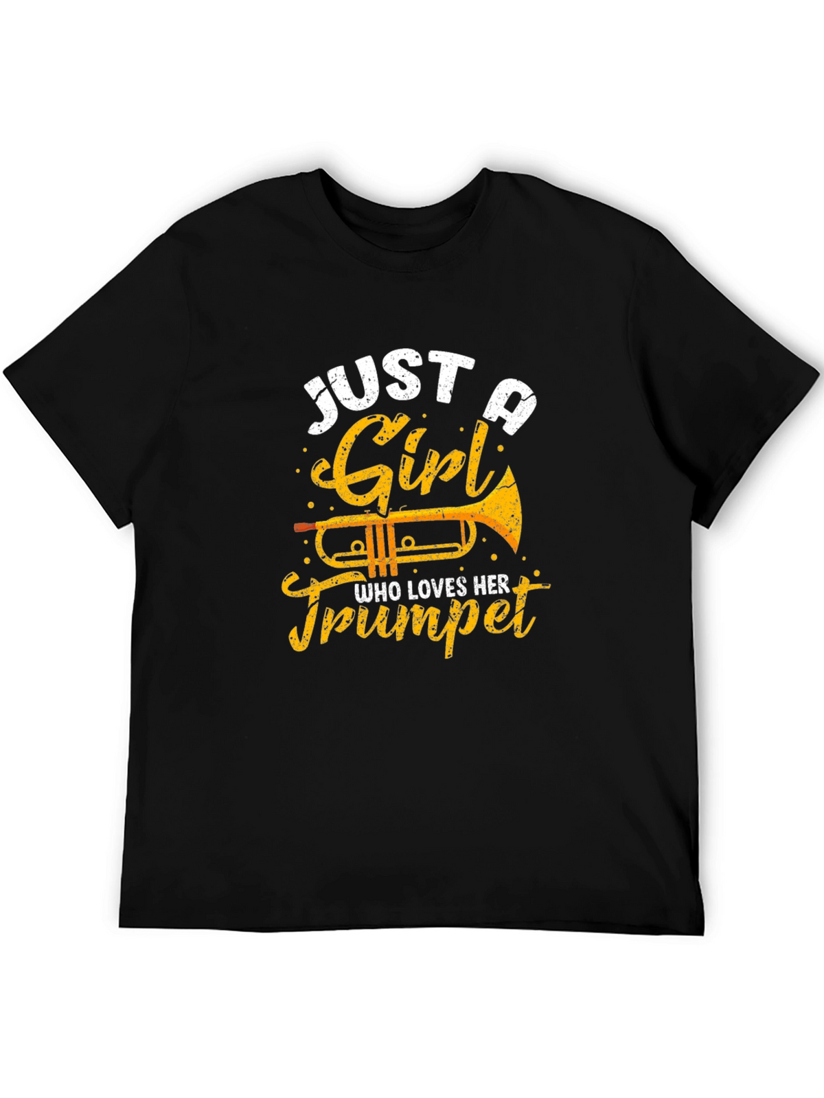 Just A Girl Who Loves Her Trumpet Black T-Shirt
