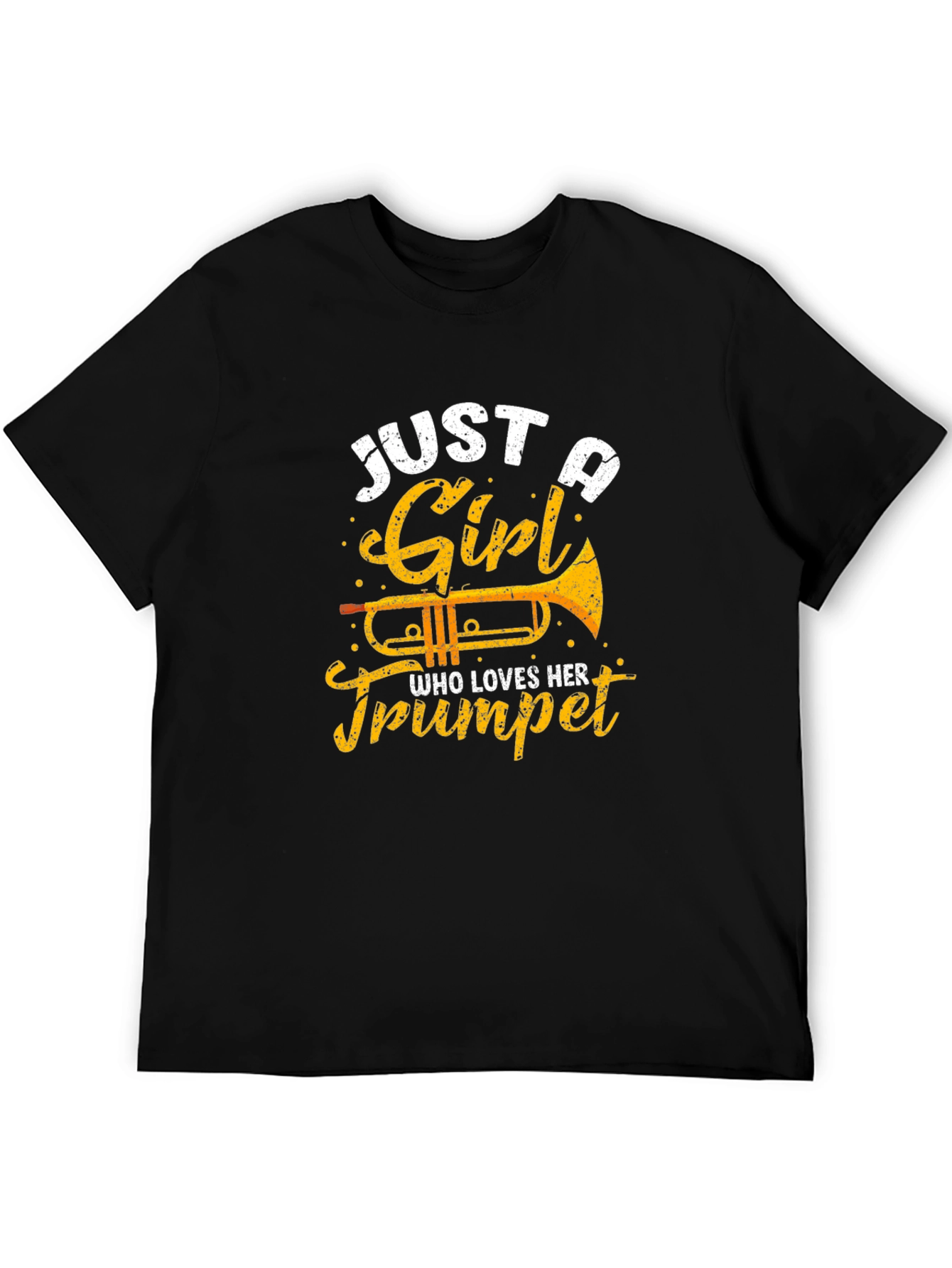 Just A Girl Who Loves Her Trumpet Black T-Shirt