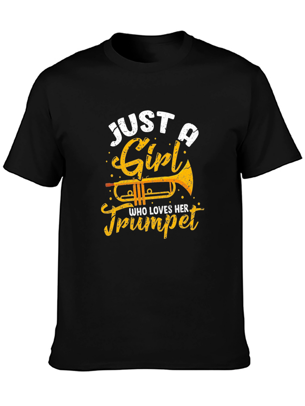 Just A Girl Who Loves Her Trumpet Black T-Shirt
