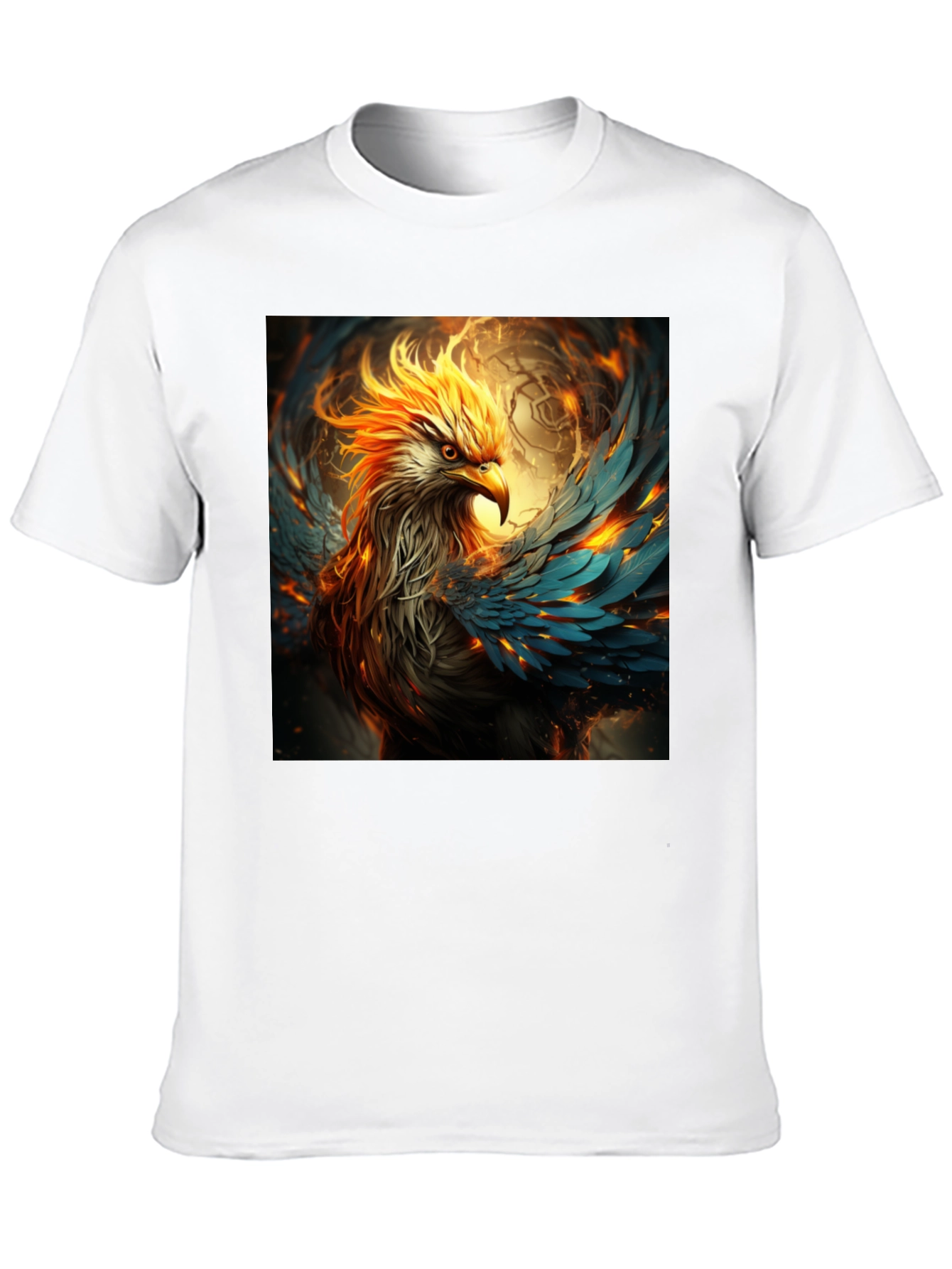 Fiery Phoenix Graphic Tee - Bold Black T-Shirt
