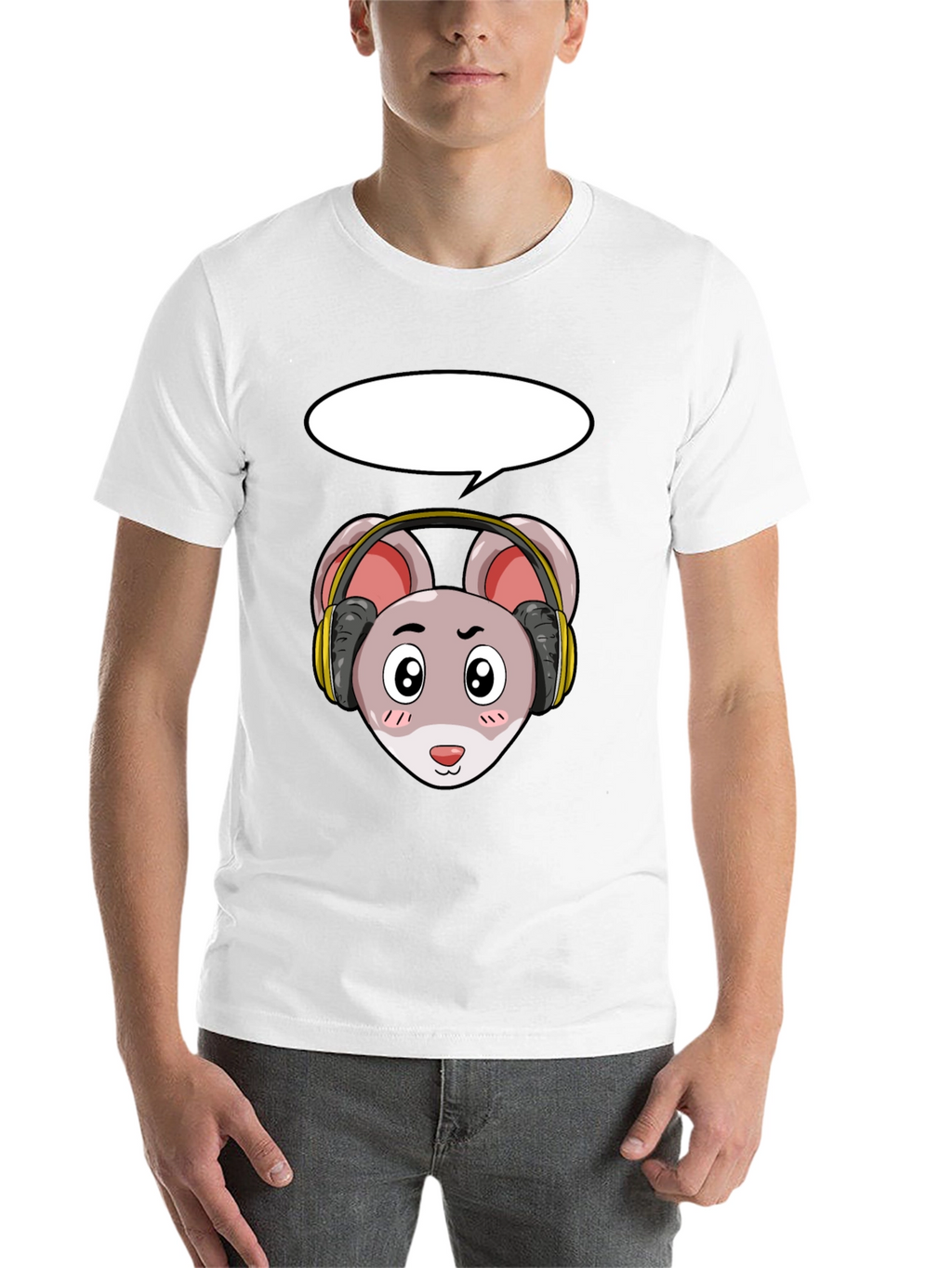 Cool Mouse with Headphones T-Shirt
