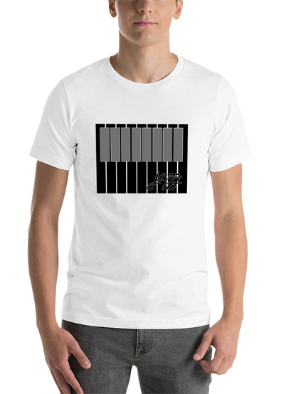 Jazz Piano Keys Graphic Black T-Shirt