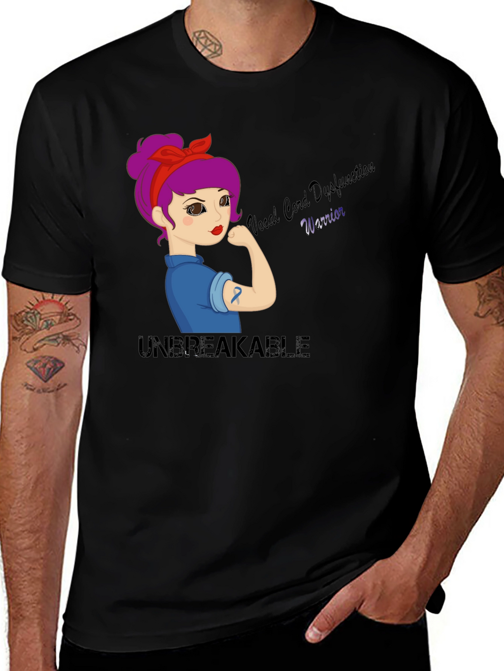 Vocal Cord Dysfunction Warrior T-Shirt