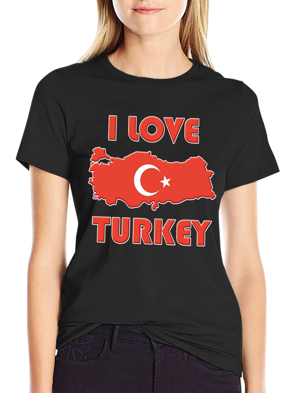 I Love Turkey Flag Graphic T-Shirt