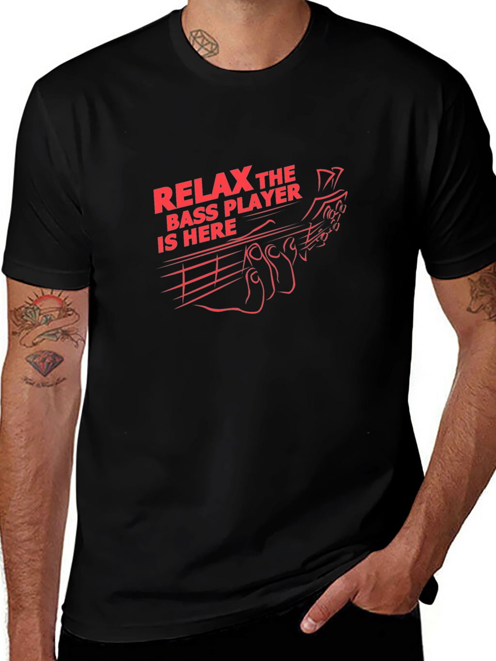 Bass Player Graphic T-Shirt - Musician Tee