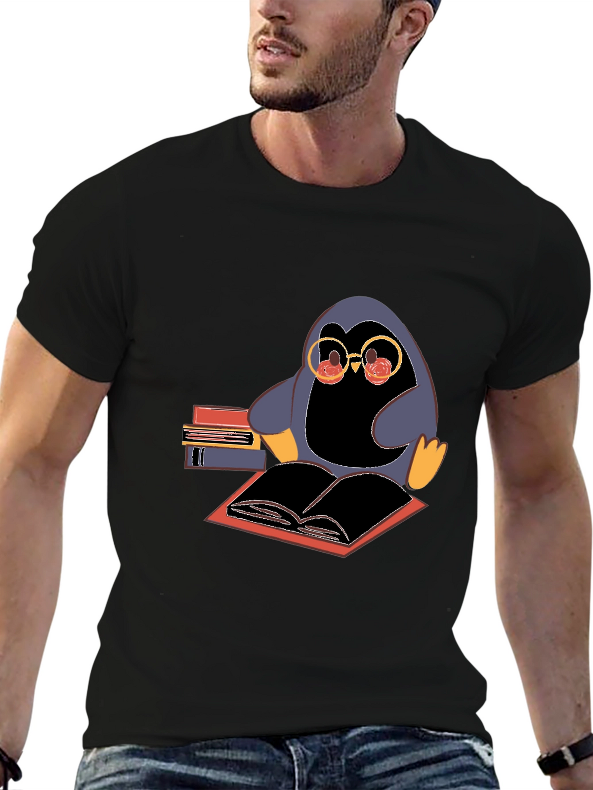 Bookworm Penguin T-Shirt