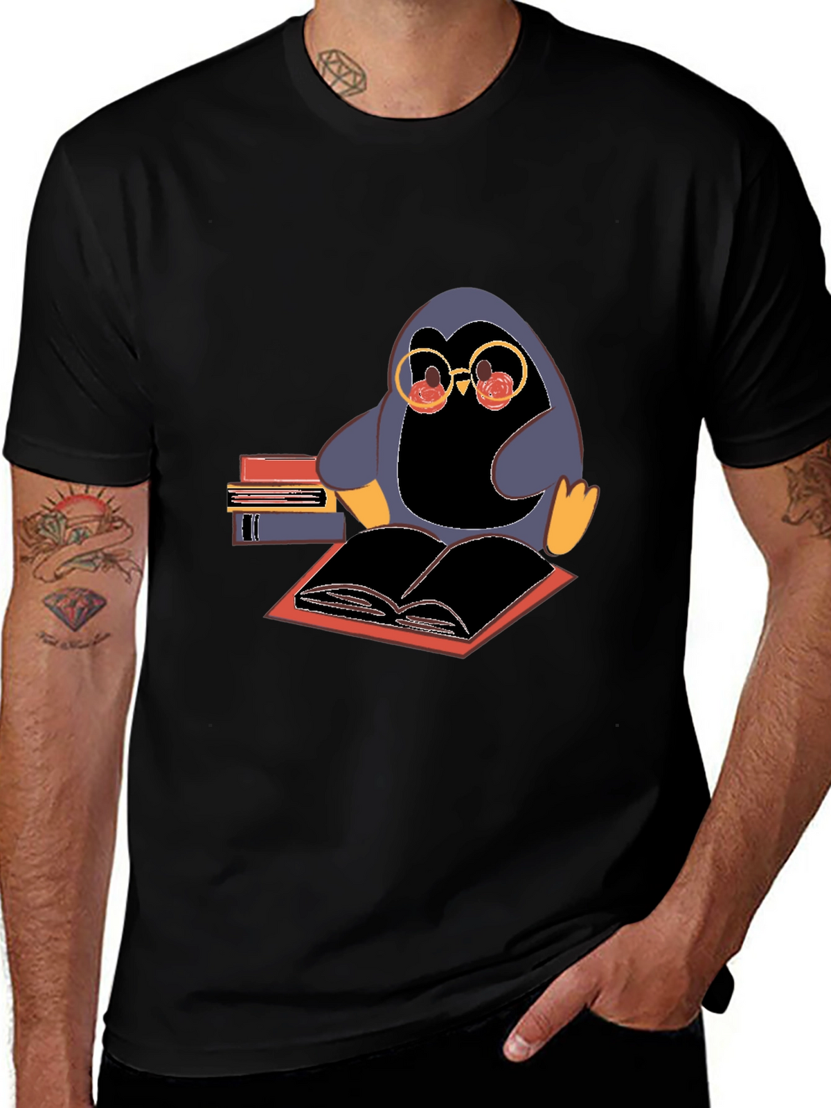Bookworm Penguin T-Shirt