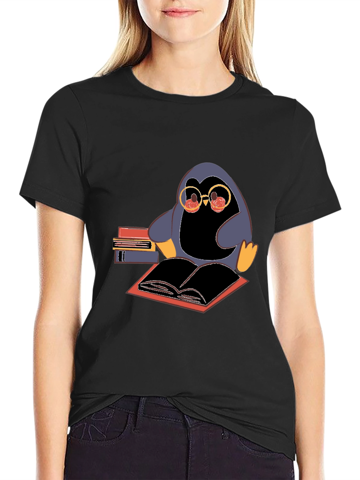 Bookworm Penguin T-Shirt