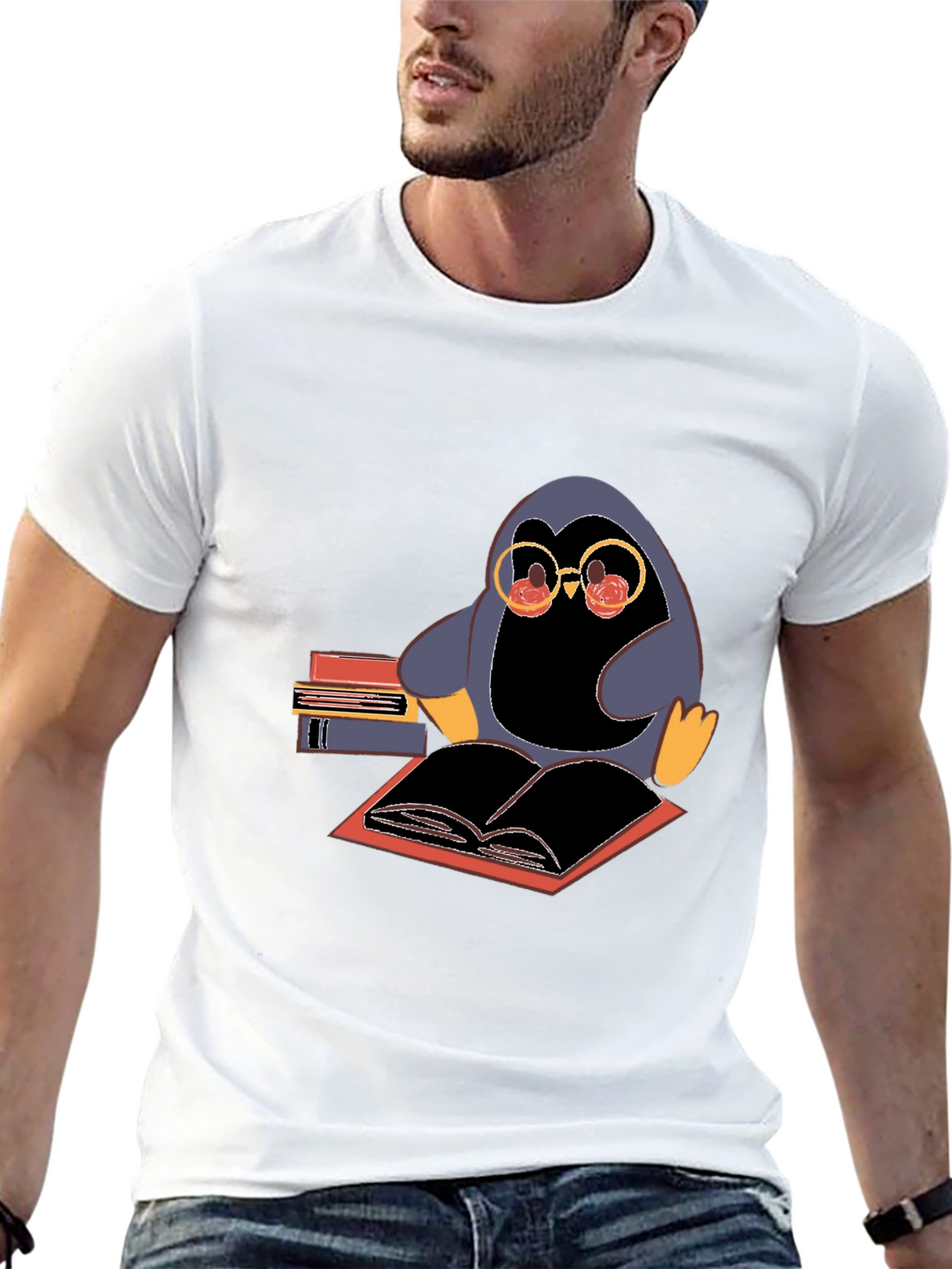 Bookworm Penguin T-Shirt