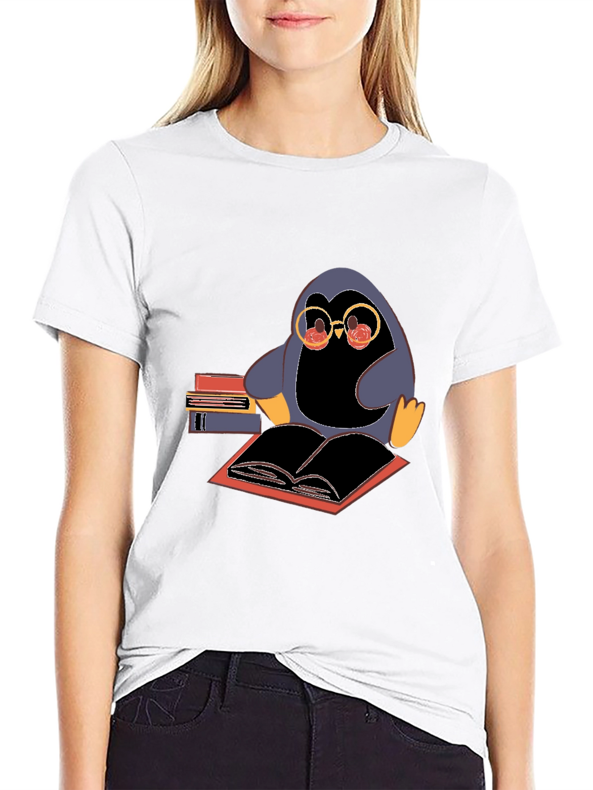 Bookworm Penguin T-Shirt