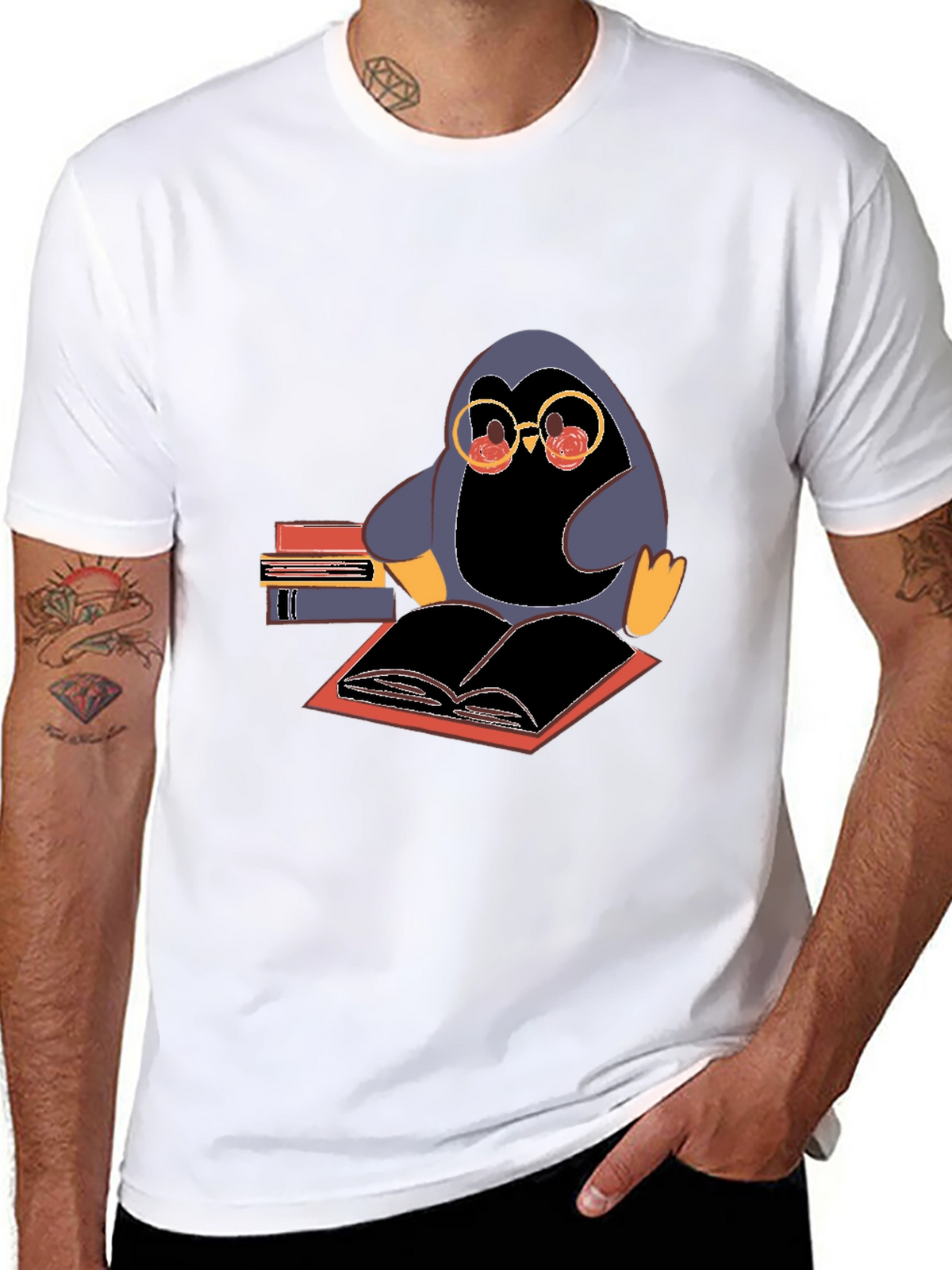 Bookworm Penguin T-Shirt