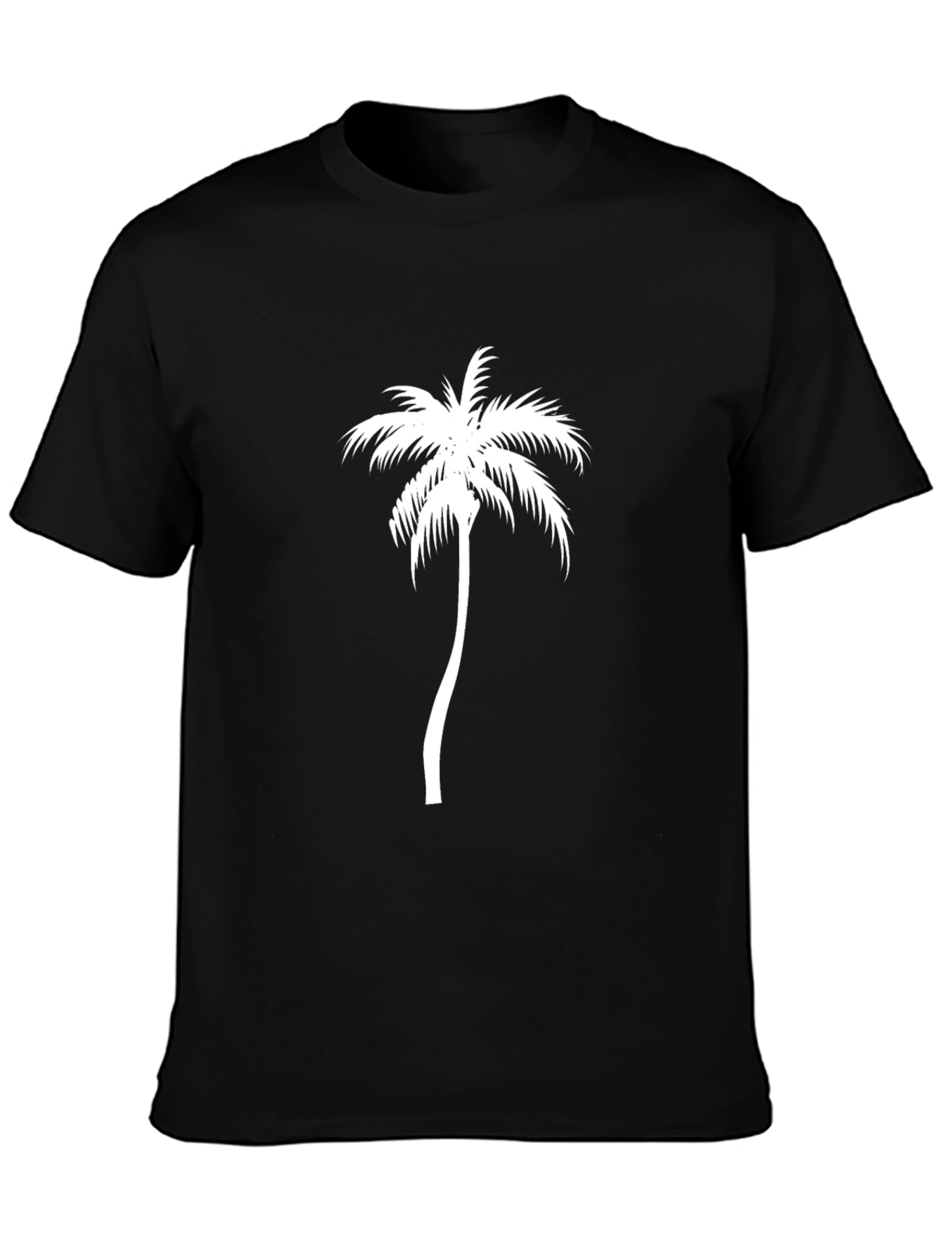 Black Palm Tree Graphic Tee - Tropical Style