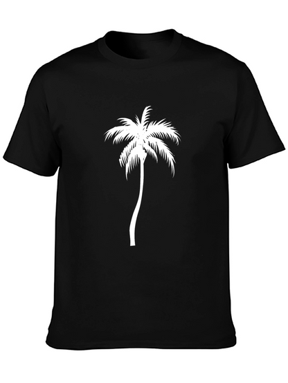 Black Palm Tree Graphic Tee - Tropical Style