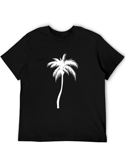Black Palm Tree Graphic Tee - Tropical Style
