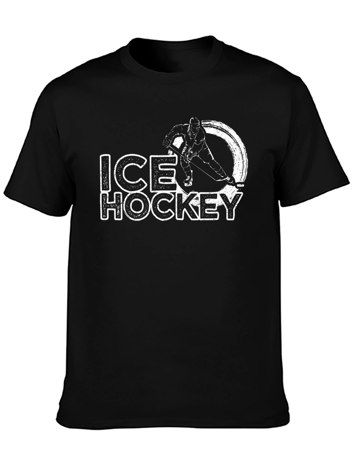 Ice Hockey Graphic Tee - Black
